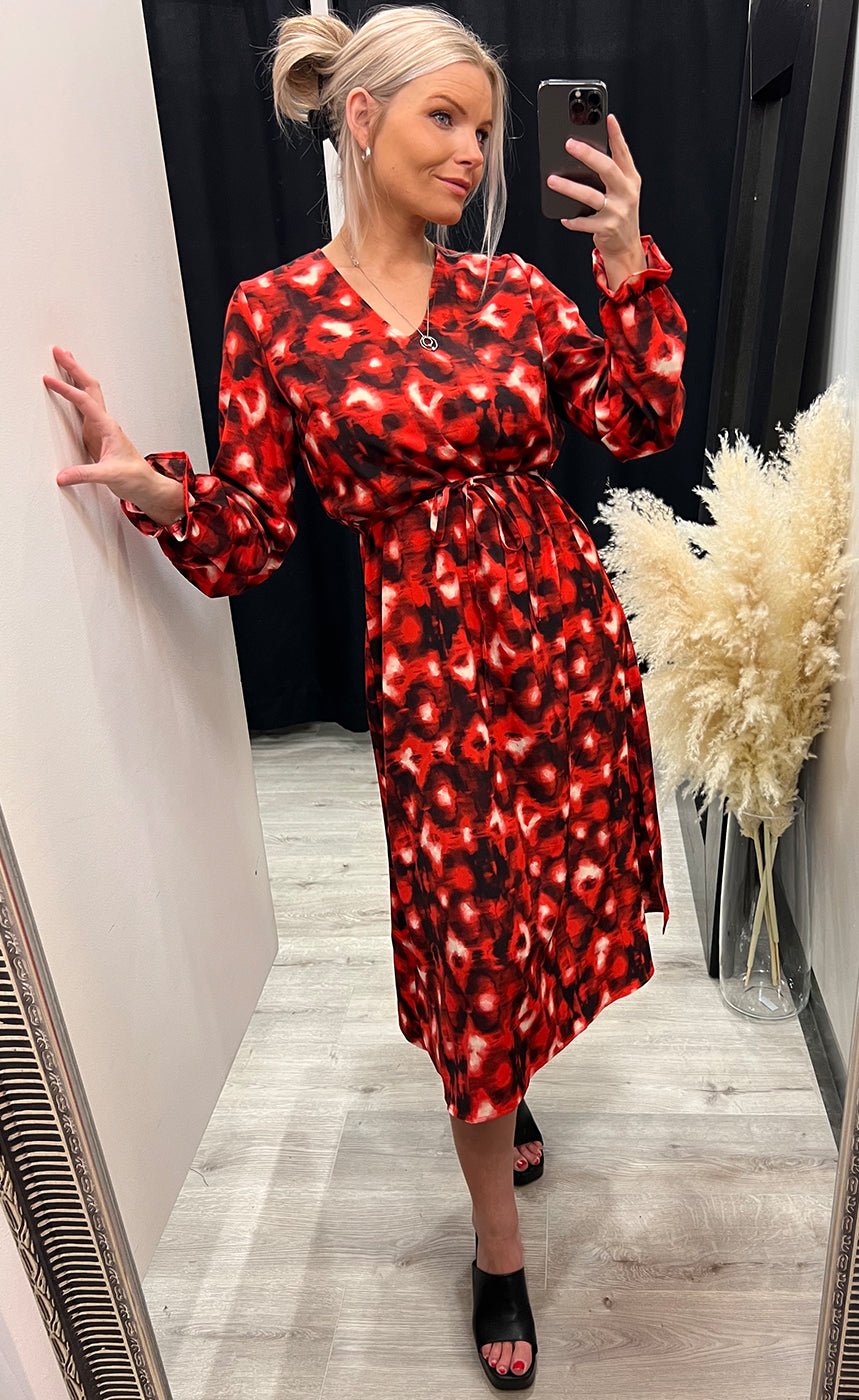 Elvina dress - khaki/black