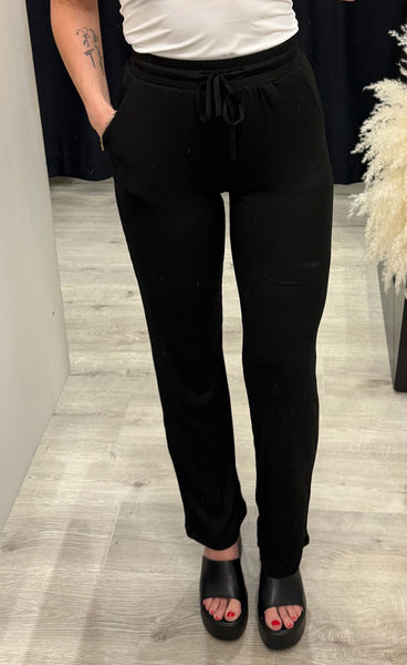 Natalia straight pants - black
