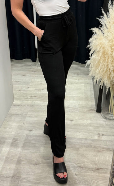 Natalia straight pants - black