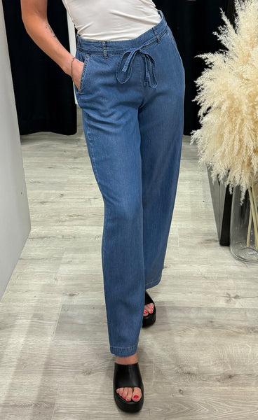 Kosmo wide pants - mid blue denim