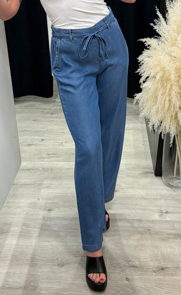 Kosmo wide pants - mid blue denim