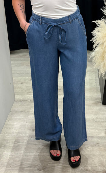 Kosmo wide pants - mid blue denim