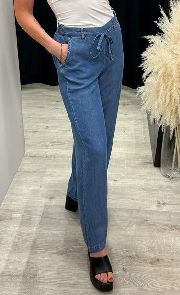 Kosmo wide pants - mid blue denim