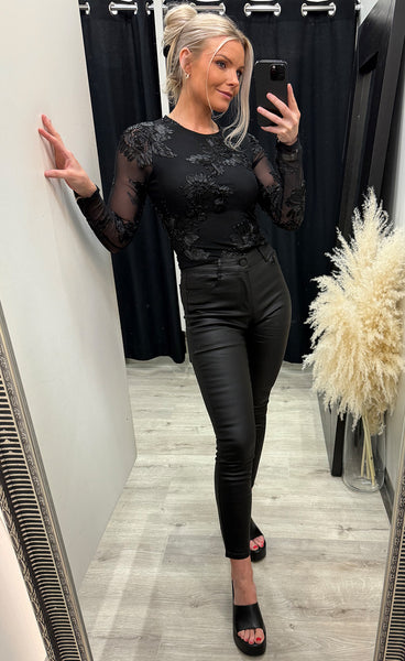 Irina top - black/black