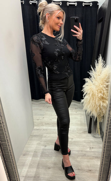 Irina top - black/black