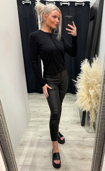 Luls o-neck cardigan - black