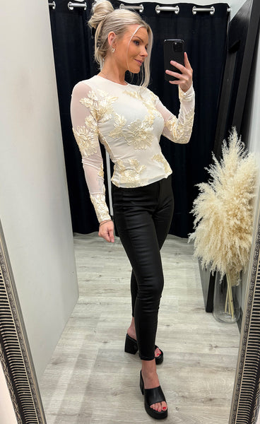 Irina top - cream/cream