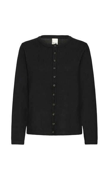 Luls o-neck cardigan - black