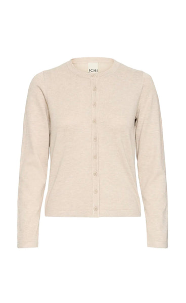 Luls o-neck cardigan - oatmeal melange
