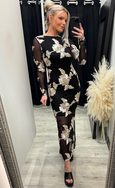 Cecilia dress - black/beige