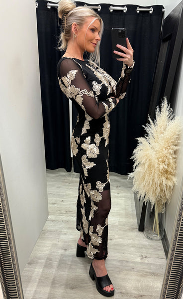 Cecilia dress - black/beige