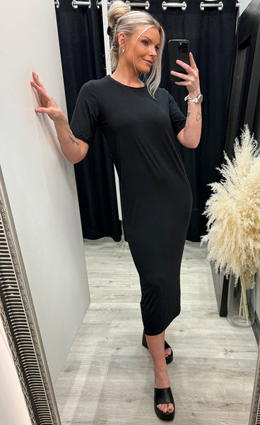 Alma t-shirt dress - black