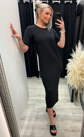 Alma t-shirt dress - black