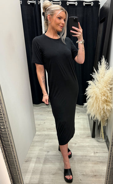 Alma t-shirt dress - black
