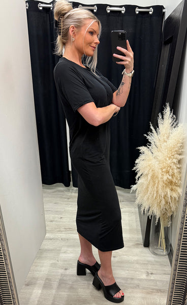 Alma t-shirt dress - black