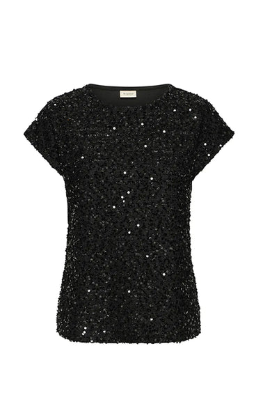 Charlotta glitter top 1 - black