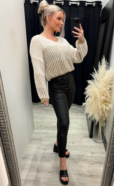 Lillie knit - sand stripe