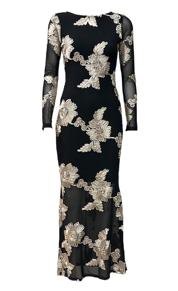 Cecilia dress - black/beige