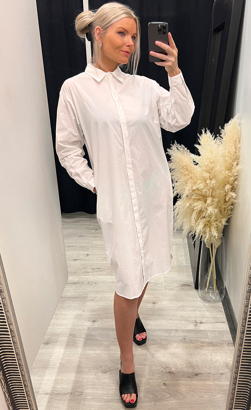 Haddis long shirt - bright white