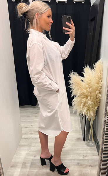 Haddis long shirt - bright white