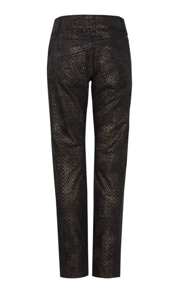 Stacia curved pants - black printed