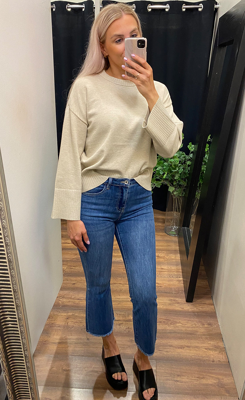 Odanna rachelle pullover - oatmeal melange