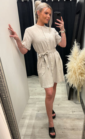 Pennie gina shirt dress - sand