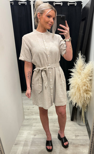Pennie gina shirt dress - sand
