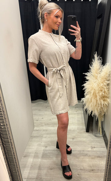 Pennie gina shirt dress - sand