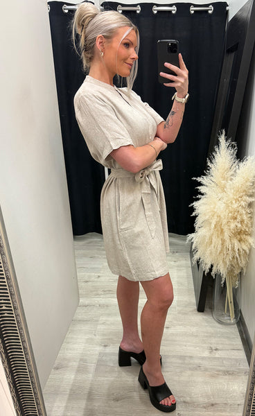 Pennie gina shirt dress - sand