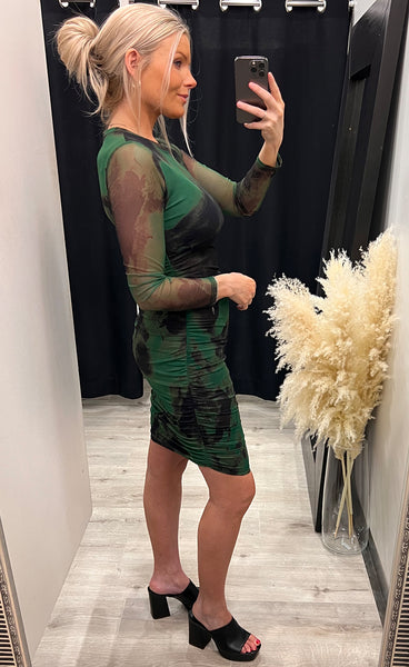 Hailey dress - black/green