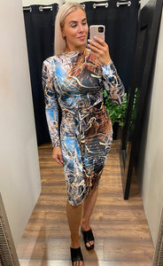 Sarah dress - beige mix