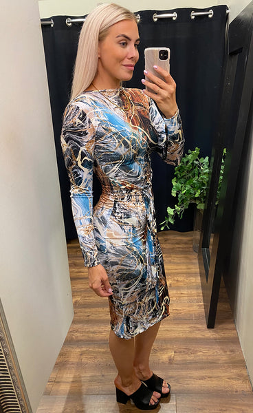 Sarah dress - beige mix