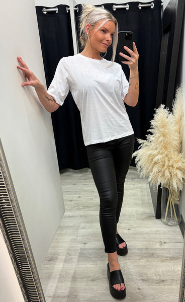 Kaden tshirt - white/glitter
