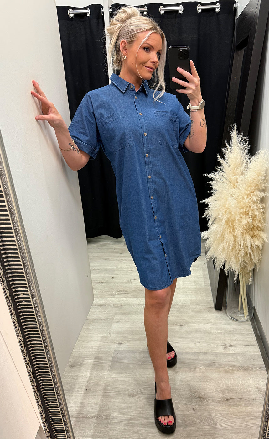 Kindra dress 3 - clear blue denim