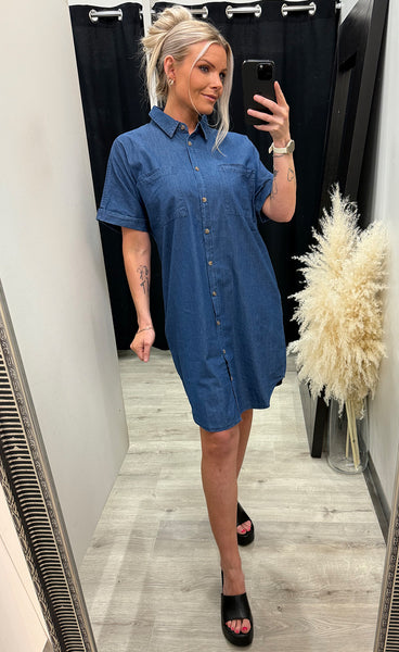 Kindra dress 3 - clear blue denim