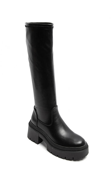 Stretch stígvél 9671 - black