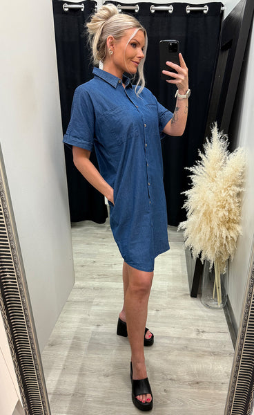 Kindra dress 3 - clear blue denim