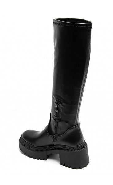 Stretch stígvél 9671 - black