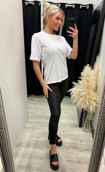Kaden tshirt - white/glitter