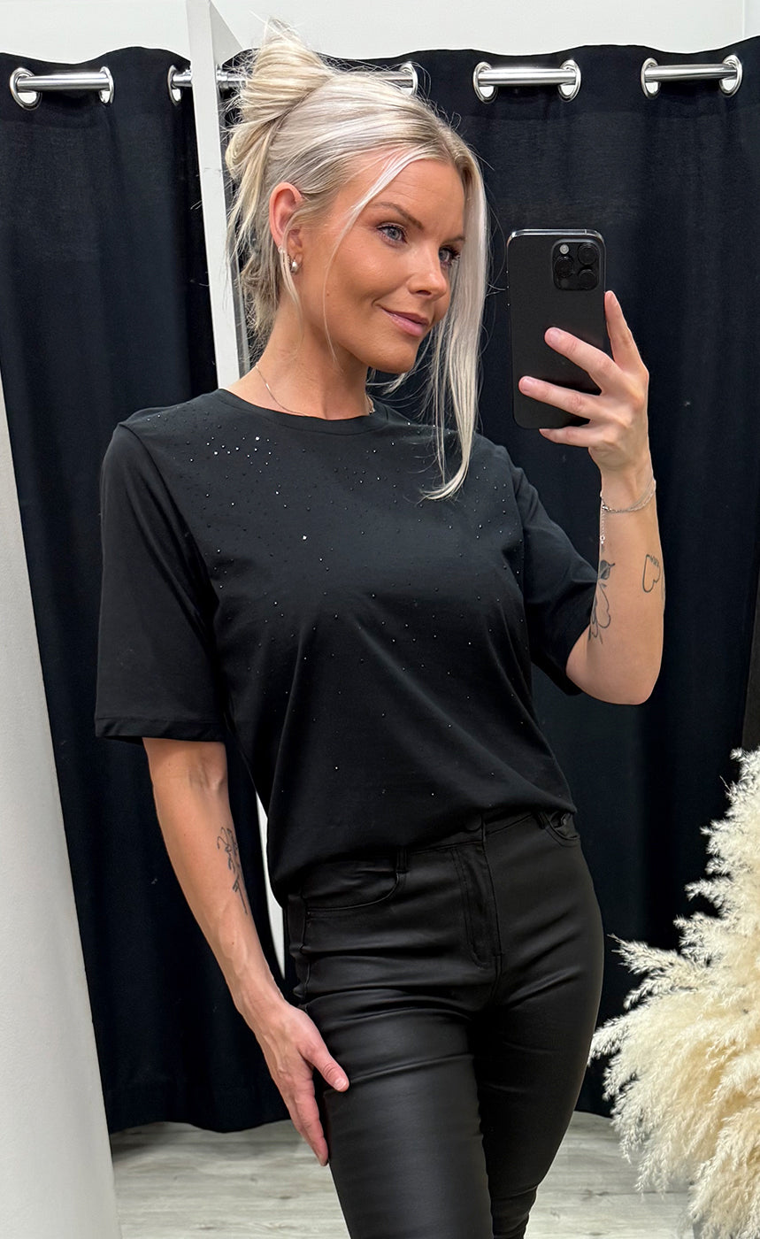 Kaden tshirt - black/glitter