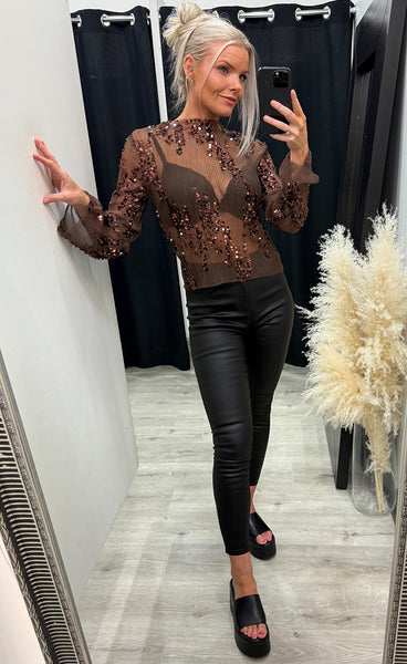 Glitter top 1968 - choco