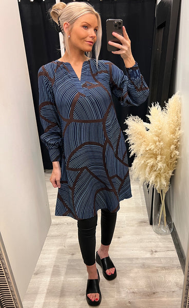 Gita dress 2 - navy mix