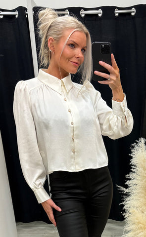 Juliet satin blouse 357 - off white