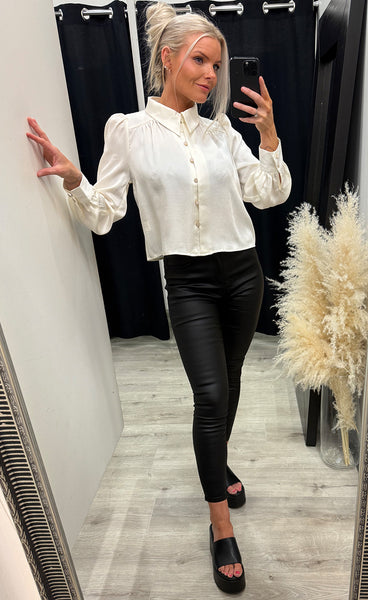 Juliet satin blouse 357 - off white