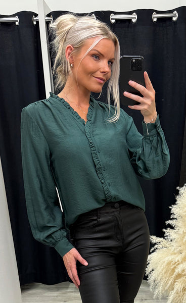 Kaia frill shirt - jungle green