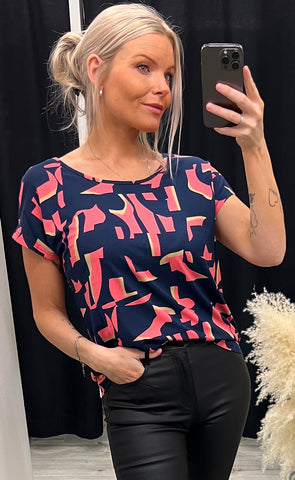 Flora tee 2 - camellia mix