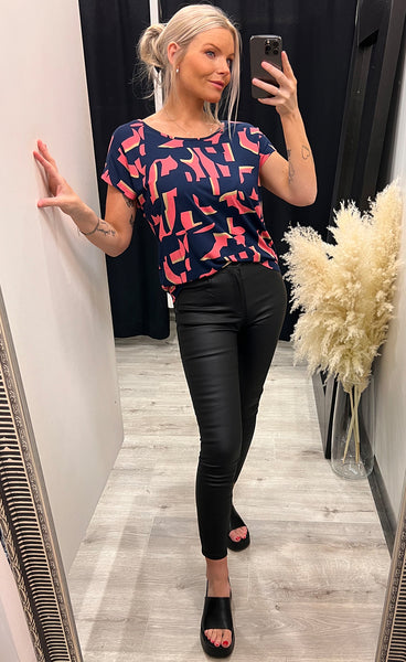 Flora tee 2 - camellia mix