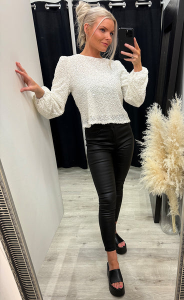 Glitter blouse 2560 - white