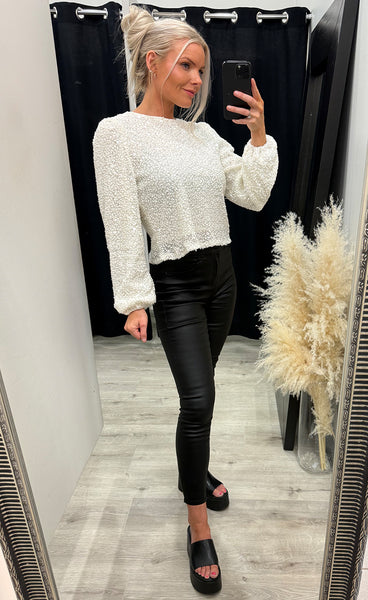 Glitter blouse 2560 - white